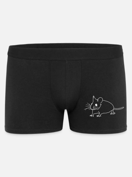 Mouse lineart - Men's Boxer Shorts - black