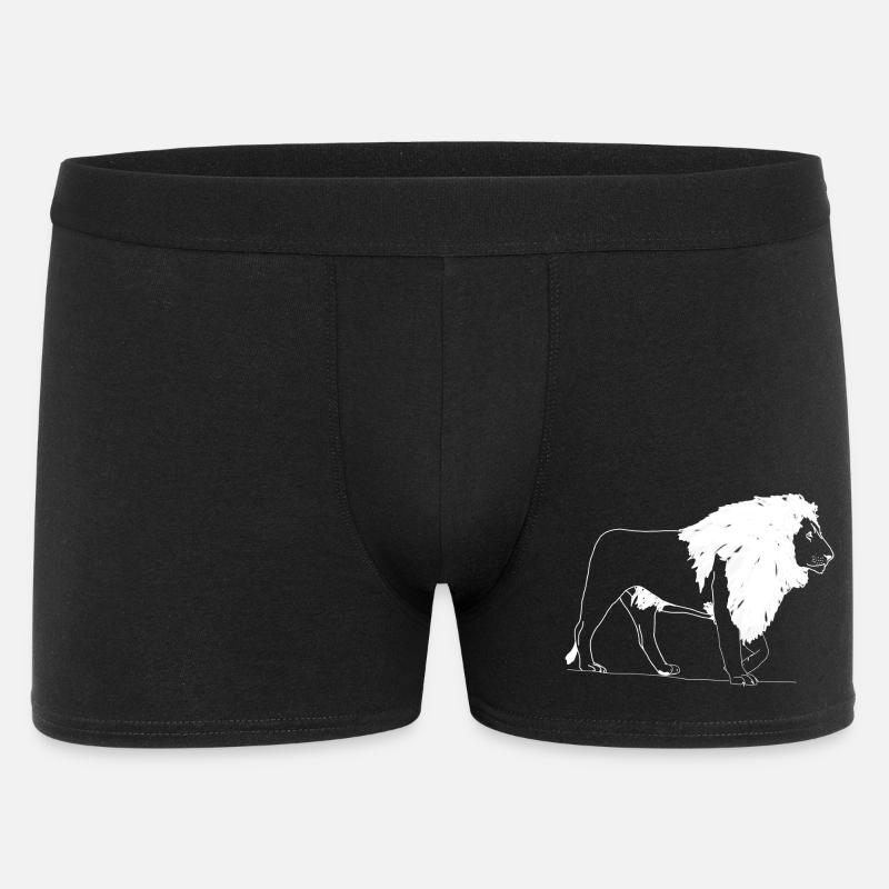 Löwe - Männer Boxer Shorts - Schwarz