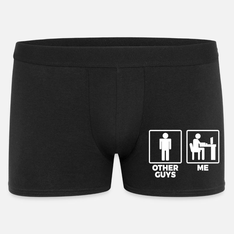 Software Engineer Stick Figures - Men's Boxer Shorts - black