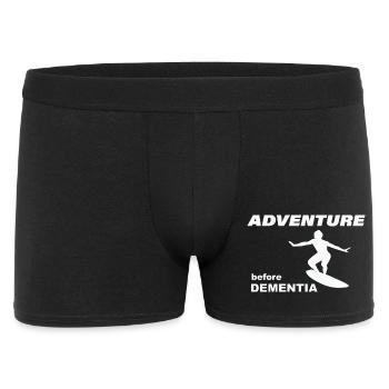 SURF ADVENTURE - Männer Boxer Shorts - Schwarz - Vorne
