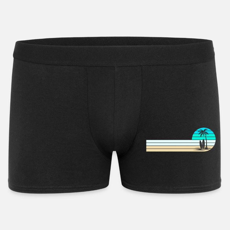 Skyline des Strandes - Männer Boxer Shorts - Schwarz