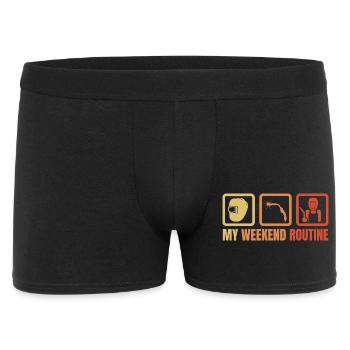 Routine du week-end de soudeur - Boxer Homme - noir - Devant
