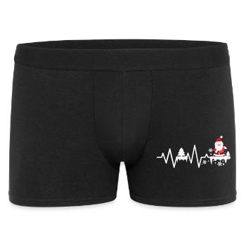 Petit Père Noël Battement de cœur Sapin de Saint-Nicolas - Boxer Homme - noir - Devant