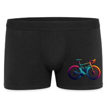 Vibrant Rainbow Cycling Illustration - Men's Boxer Shorts - black - Front