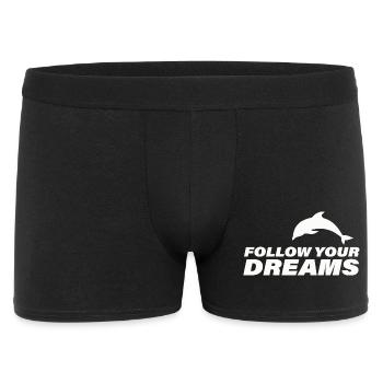 FOLLOW YOUR DREAMS - Männer Boxer Shorts - Schwarz - Vorne