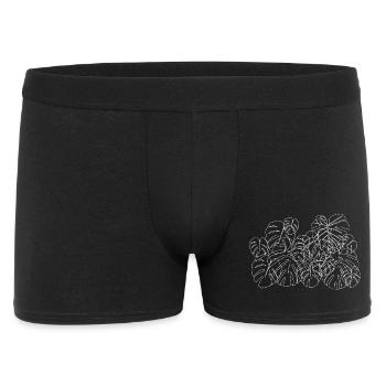 Monstera Tropical Leaves - Men's Boxer Shorts - black - Front