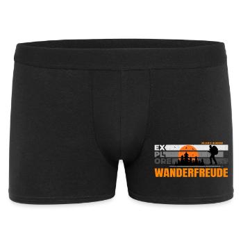 Wanderfreude - Männer Boxer Shorts - Schwarz - Vorne