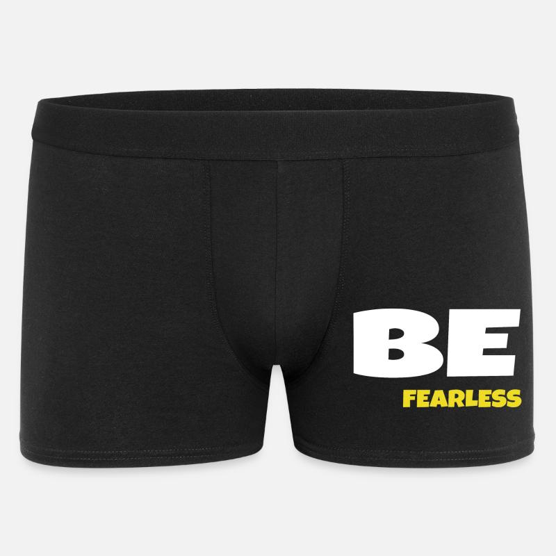 Sei furchtlos - Männer Boxer Shorts - Schwarz