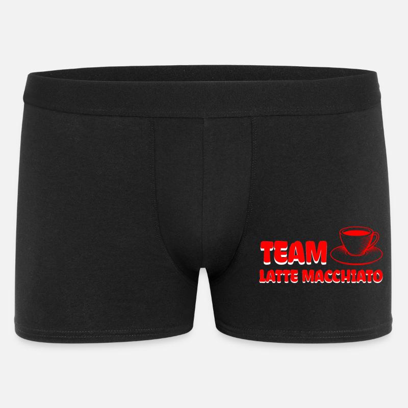 Team Latte macchiato Conception de café cool. - Boxer Homme - noir