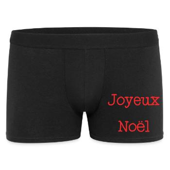 CHRISTMAS. MERRY CHRISTMAS. MERRY CHRISTMAS. NEW YEAR’S DAY - Men's Boxer Shorts - black - Front