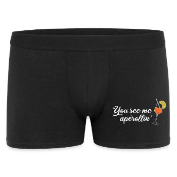 You see me aperollin’ - Männer Boxer Shorts - Schwarz - Vorne