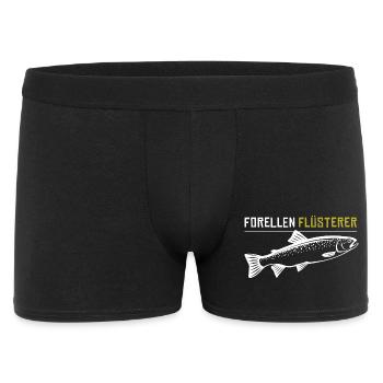Forellen Flüsterer - Männer Boxer Shorts - Schwarz - Vorne