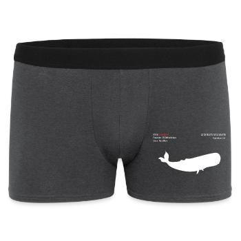 Wal - Männer Boxer Shorts - Anthrazit - Vorne