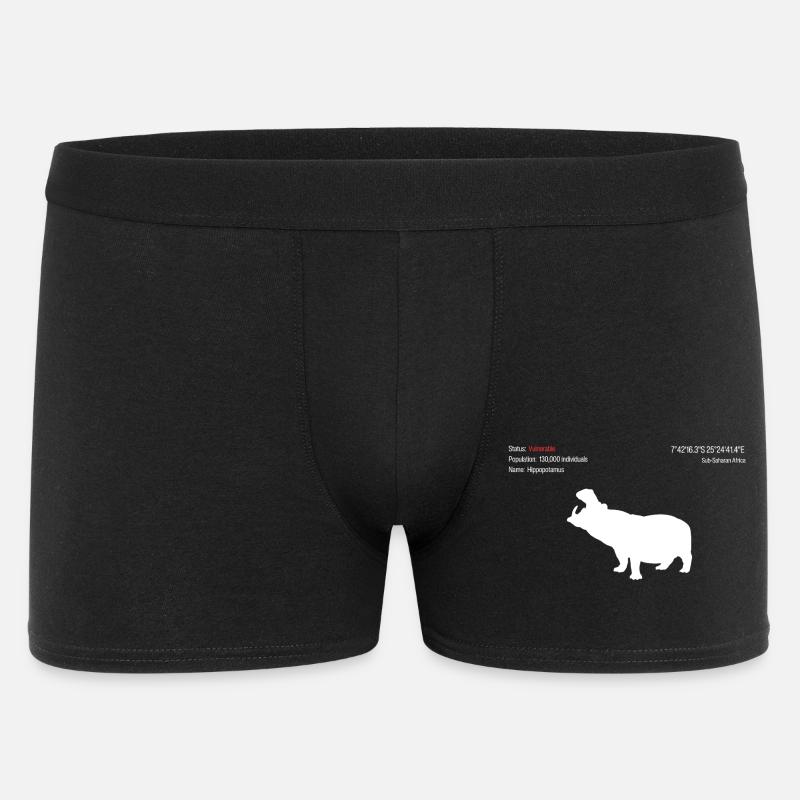 Nilpferd - Männer Boxer Shorts - Schwarz