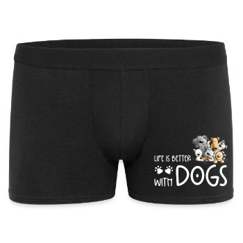 Dog Dog Poop Dog Life Is Better With Dogs - Men's Boxer Shorts - black - Front