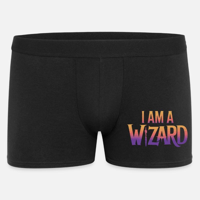 Ich bin ein Zauberer Textdesign - Männer Boxer Shorts - Schwarz