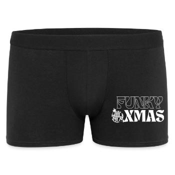Funky Disco Weihnachtsornament Design - Männer Boxer Shorts - Schwarz - Vorne