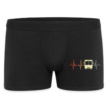 Fréquence cardiaque du bus - Boxer Homme - noir - Devant