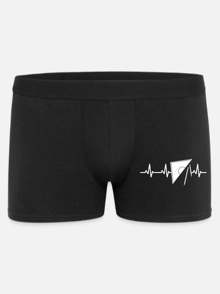 Geotriangle Heart Line - Men's Boxer Shorts - black
