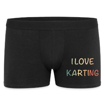 KartingLiebe Pastell-Racing - Männer Boxer Shorts - Schwarz - Vorne