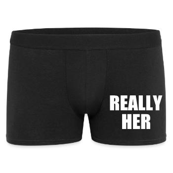 really her - Boxer Homme - noir - Devant