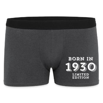 94 years, date of birth, year of birth - Men's Boxer Shorts - charcoal grey - Front