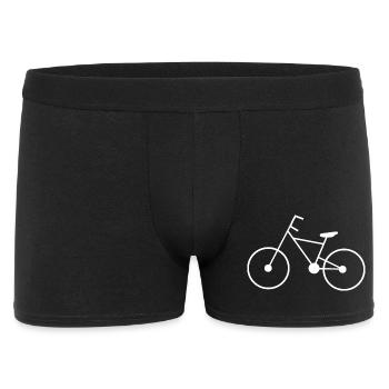Fahrrad weiß Radfahrer Fahrrad fahren - Männer Boxer Shorts - Schwarz - Vorne