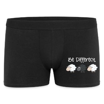 Schwarzes Schaf Be Different Geschenk Weihnachten - Männer Boxer Shorts - Schwarz - Vorne