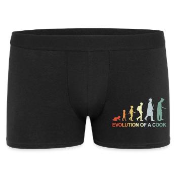 Evolution Of A Cook - Männer Boxer Shorts - Schwarz - Vorne