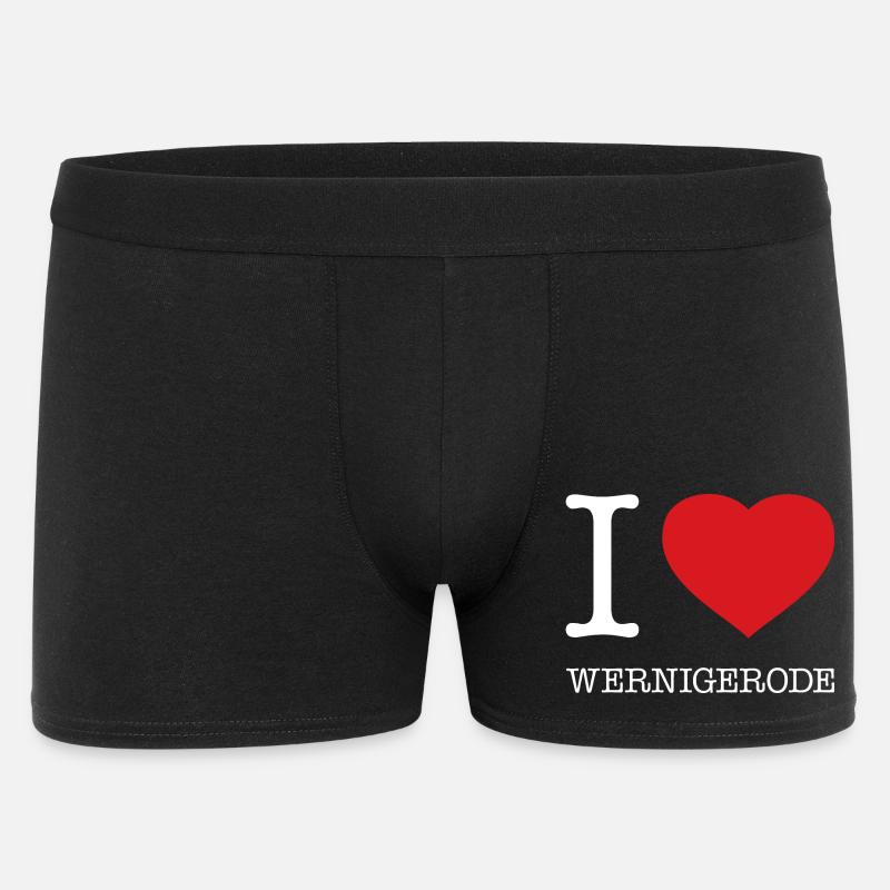 I LOVE WERNIGERODE - Männer Boxer Shorts - Schwarz