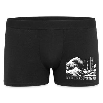 die große Welle vor Kanagawa Japan - Männer Boxer Shorts - Schwarz - Vorne