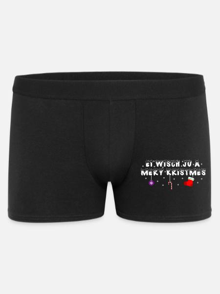 Lustiger Weihnachts-Spruch - Männer Boxer Shorts - Schwarz