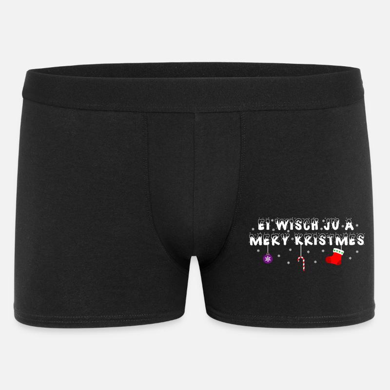 Lustiger Weihnachts-Spruch - Männer Boxer Shorts - Schwarz