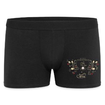 Joyeux Noël, Bonne Année - Boxer Homme - noir - Devant