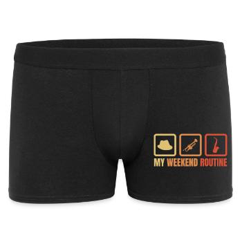 Trompeter Wochenendroutine - Männer Boxer Shorts - Schwarz - Vorne