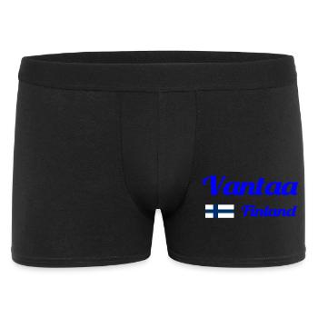 Vantaa Finnland Drucken - Männer Boxer Shorts - Schwarz - Vorne