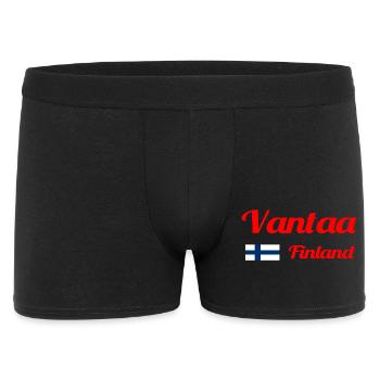 Vantaa Finnland Drucken - Männer Boxer Shorts - Schwarz - Vorne