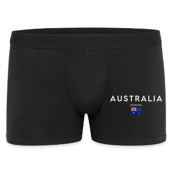 Australische Flagge, Australischer Stolz - Männer Boxer Shorts - Schwarz - Vorne