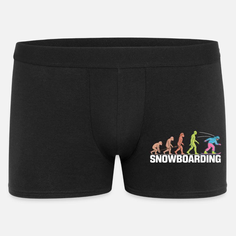 Die Evolution des Snowboard-Designs - Männer Boxer Shorts - Schwarz