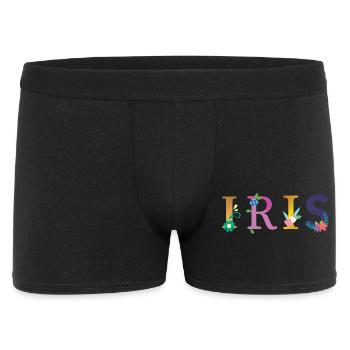 Nom IRIS orné de fleurs - Boxer Homme - noir - Devant