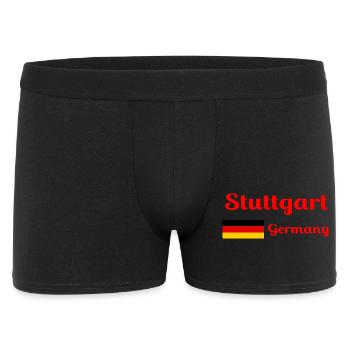 Stuttgart Deutschland - Stilvolle Drucke - Männer Boxer Shorts - Schwarz - Vorne