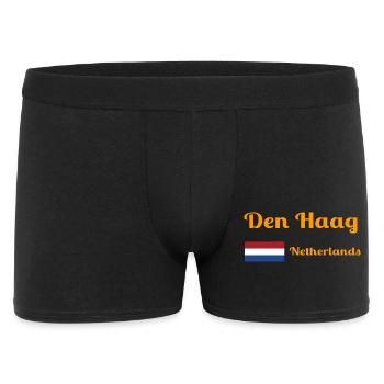 Den La Haye, Pays-Bas - Imprimés élégants - Boxer Homme - noir - Devant