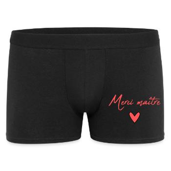 MAÎTRE. MAITRE. MERCI. MERCI MAÎTRE. MAITRE - Boxer Homme - noir - Devant