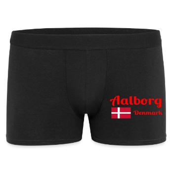 Aalborg Dänemark - Stilvolle Drucke - Männer Boxer Shorts - Schwarz - Vorne