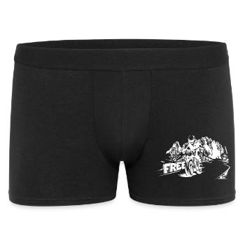 Moto Montagnes Dolomites Free Freedom Biker Logo - Boxer Homme - noir - Devant