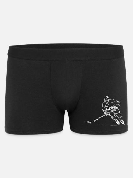 Hockey Player Line Art - Men's Boxer Shorts - black