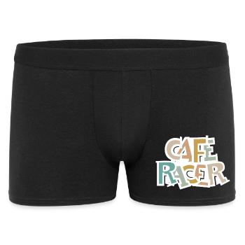 Caferacer rétro moto vintage motard icône logo - Boxer Homme - noir - Devant