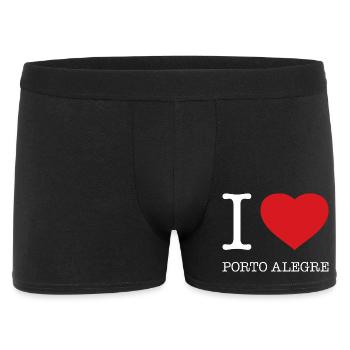 I LOVE PORTO ALEGRE - Männer Boxer Shorts - Schwarz - Vorne