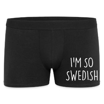 Je suis tellement suédois, Suède, Suède - Boxer Homme - noir - Devant