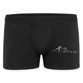 Conception minimale de battement de cœur en montagne - Boxer Homme - noir - Devant